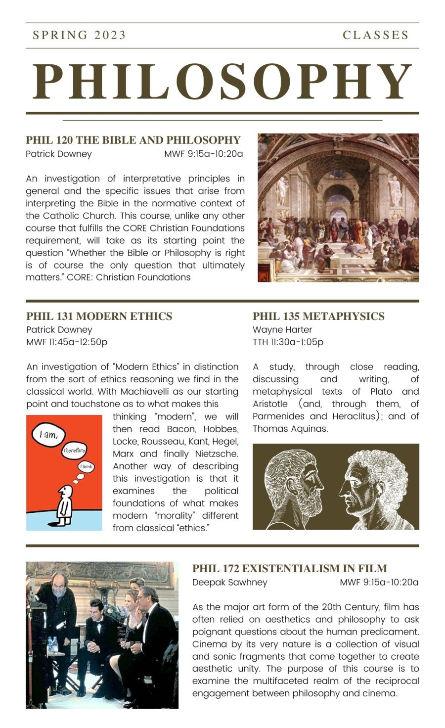Philosophy Course Offerings | Saint Mary's College